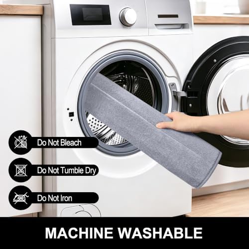 Memory Foam Bath Mat 36" x 24", Ultra Soft Absorbent Bathroom Rug Non Slip, Machine Washable Bath Rug for Bathroom, Shower and Tub,Grey - Image 6