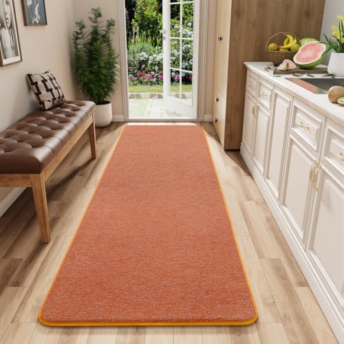 AROGAN 2x6 Runner Rug for Hallway, Long Runner Rugs Non Slip, Orange by AROGANAREARUG
