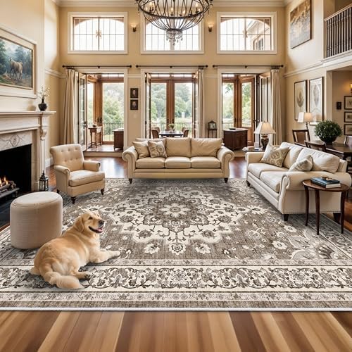 TOPRUUG Washable 12x18 Area Rug: Extra Large Soft Rugs for Living Room by TOPRUUG