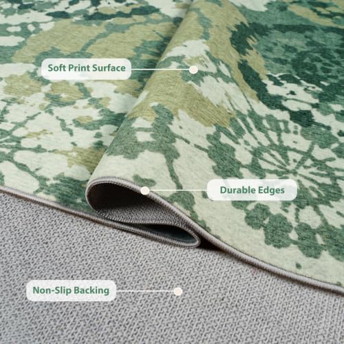 Boho Modern 6x9 Area Rug, Machine Washable Non-Slip Abstract Rug - Image 4