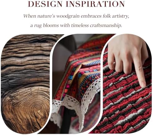 Kitchen Rugs Sets of 2, Non Slip Kitchen Mats for Floor, Christmas Red - Image 2