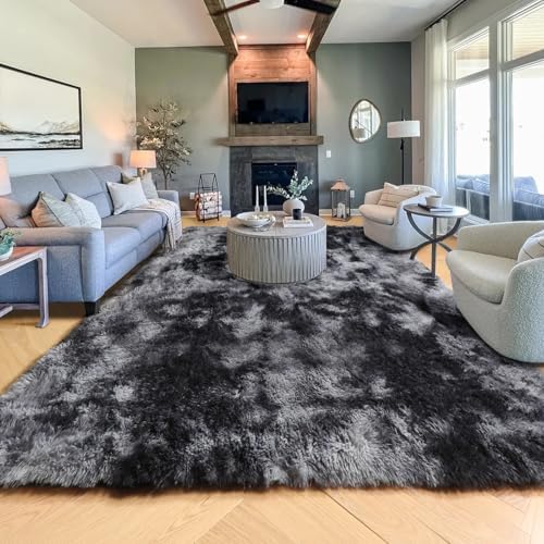 PAGISOFE Area Rugs 9x12 Living Room,Large Dark Grey Shag Rugs for Bedroom, Extra Large Thick Gray Fluffy Nursery Carpet Boys Girls Dorm Rugs for Kids Room Home Decor Aesthetic,Playroom Classroom Men - Image 5