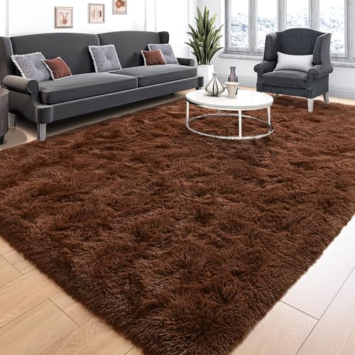 Tepook 9x12 Brown Area Rugs for Living Room Bedroom - Image 2