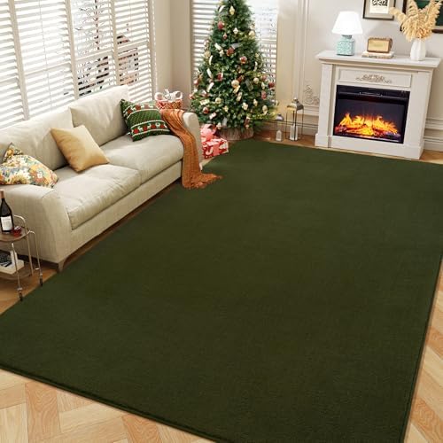 Amearea 8x10 Area Rugs for Bedroom Living Room, Olive Green Memory Foam Rug - Image 7