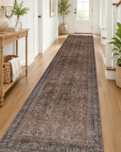 OLANLY 2'6"x14' Washable Runner Rug, Non Slip Carpet for Hallway Kitchen by OLANLY