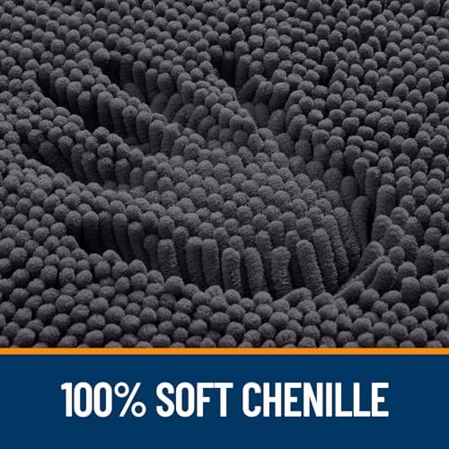 OLANLY Large Bathroom Rugs 70x46, Extra Soft Absorbent Chenille Bath Rugs - Image 3