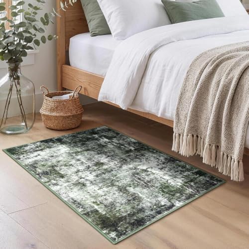 Rugflix 2x3 Entrance Rugs, Washable Entry Small Rug Dark Green - Image 3