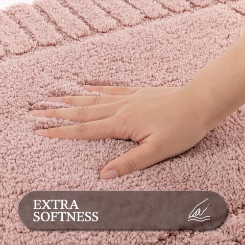 Pauwer Bathroom Rugs Sets 2 Piece, Non Slip Plush Bath Mats, Dark Grey - Image 3