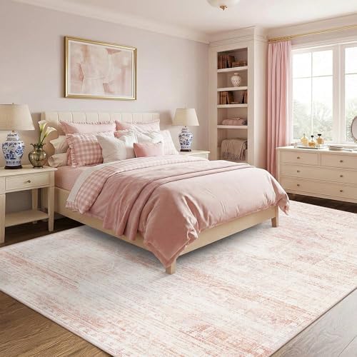 8x10 Area Rugs for Living Room Washable Large Pink Rugs Cute - Image 3