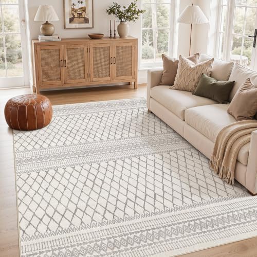 cotiled Boho 5x8 Area Rugs for Living Room: Soft Moroccan Washable Rug by COTILED