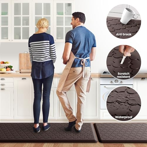 Kitchen Mat 2 PCS Cushioned Anti-Fatigue Floor Mat Standing Mat for Kitchen - Image 6