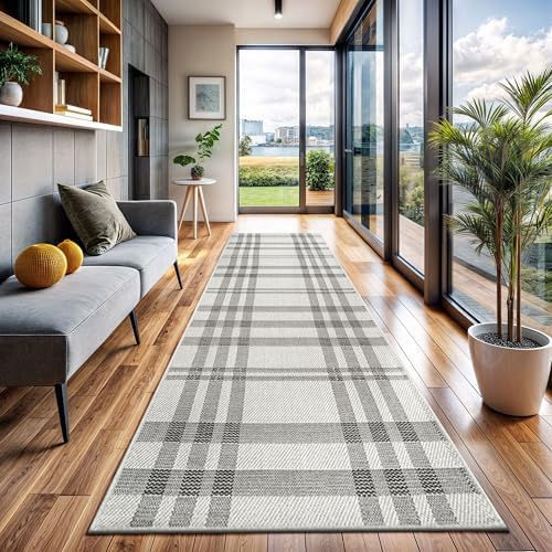 CAMILSON Easy Jute Rug 2x7, Indoor and Outdoor Off-White Runner Rug for Kitchen, Hallway and Entryway, Checkred Boho Woven Design, Easy-Cleaning, Washable Outside Carpet (2 x 7) by CAMILSONIndoorOutdoorAreaRugs