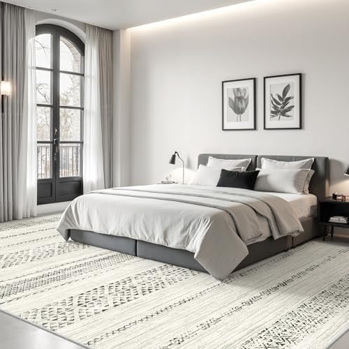 Miukiki 8x10 Area Rug for Living Room, Washable Soft Non Slip Rug Grey - Image 7