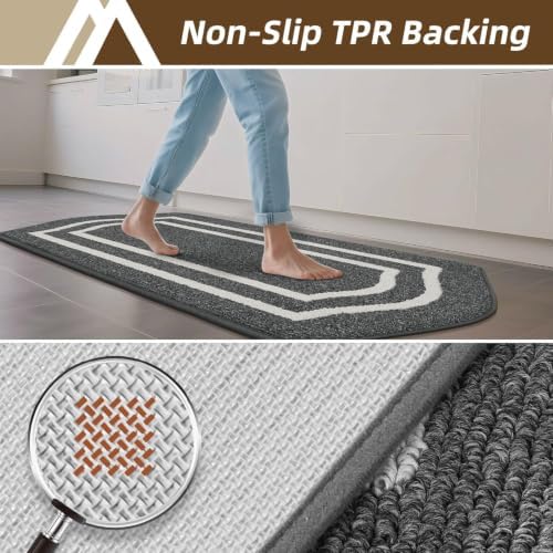 COSY HOMEER Long Kitchen Floor Mats and Rugs 2PCS Nonslip Washable,Darkgrey - Image 4