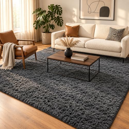 Ophanie 5x7 Area Rugs for Living Room Grey, Fluffy Shag Large Fuzzy Plush Soft Rug, Gray Shaggy Floor Big Carpets for Bedroom Nursery, Kids Home Decor Aesthetic with Over 99 pcs Pile fibers by Ophanie