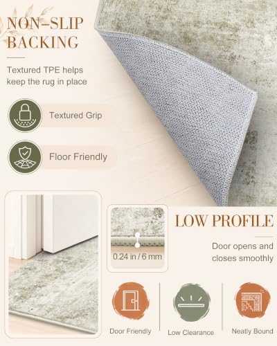 OLANLY 2'6"x12' Washable Runner Rug, Non Slip Carpet for Hallway Kitchen - Image 7