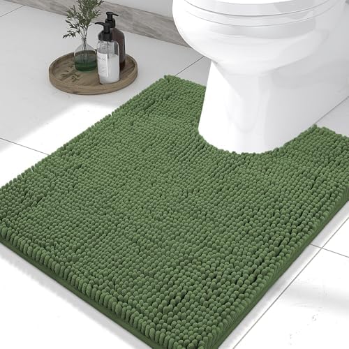 Smiry Toilet Rugs U-Shaped 24x20, Extra Soft Absorbent Contoured Bath Mat by Smiry