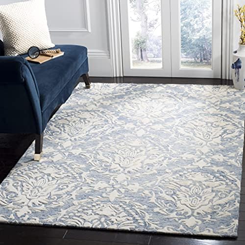 SAFAVIEH Blossom Collection 6' x 9' Blue/Ivory BLM107B Handmade Premium Wool Living Room Dining Bedroom Area Rug by Unknown