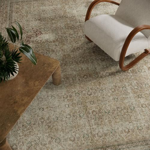 Washable Area Rugs for Living Room: 9x12 Bedroom Rug Boho Vintage Rugs Stain Resistant Non Slip Low Pile Lightweight Soft Carpets for Dining Room Kitchen Nursery Kids Room Farmhouse Living Room - Image 3