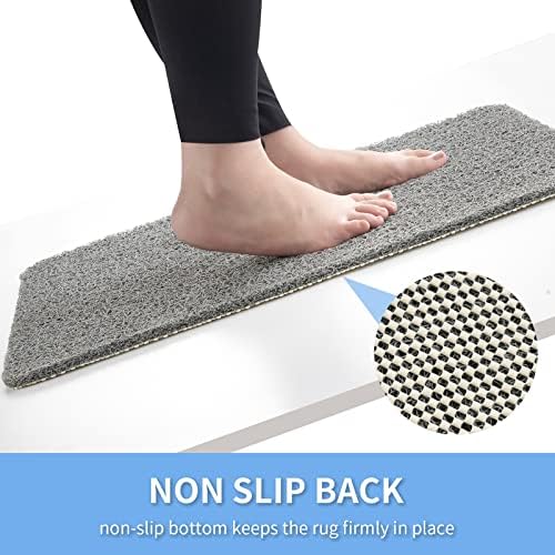 Hargiis Non Slip Bathtub Mat, Anti Slip Shower Mat, Fast Drying Bath Tub Mats, Foot Scrubber Mat, Anti Slip Mat for Tub, Floor, Bathroom, Home, Kitchen, Hotel (Grey 24"x16") (Pack of 2) - Image 3