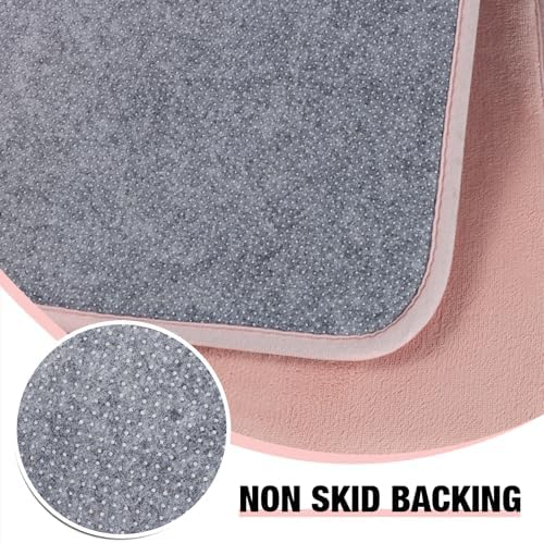 Pink Memory Foam Bath Mat Long 24x60 Bathroom Runner Rug Non Slip Washable - Image 5