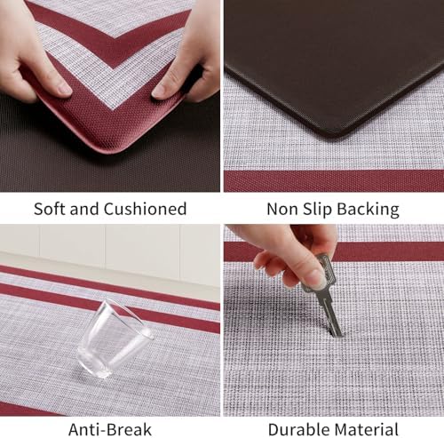 Mattitude Kitchen Mats Set of 2,Cushioned Anti-Fatigue Non-Skid Rug Sets - Image 6
