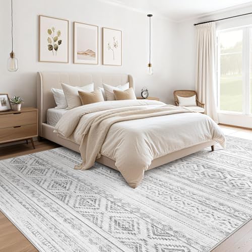 cotiled Boho 10x14 Area Rug for Living Room: Large Moroccan Washable Rug - Image 3