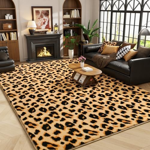 Amearea Soft Leopard Rugs for Bedroom Living Room, 4x6 Cheetah Print Rug - Image 6