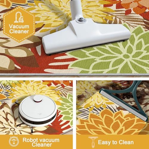 Arenarug Outdoor Rug Waterproof, Washable Patio Rug for Deck, 6x9, Orange - Image 6