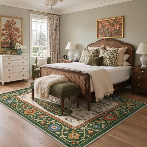 GENIMO 5X8 Outdoor Rug, Washable for Patio and Deck, Antique Sage - Image 7