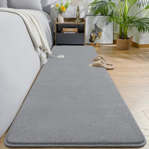 AROGAN Small Area Rugs for Bedroom, 2×4 Non Slip Runner Rug, Grey - Image 6