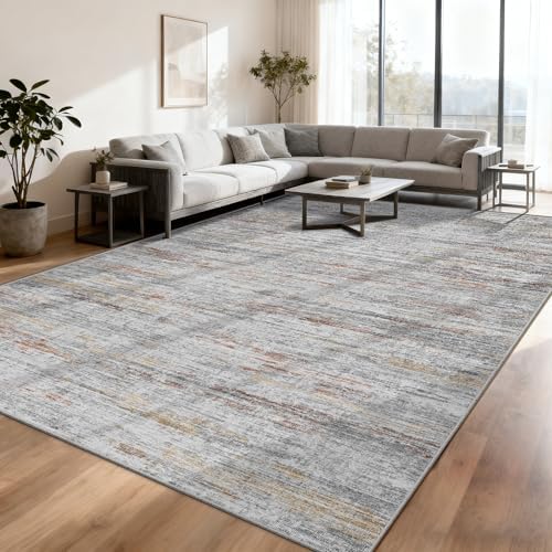 8x10 Area Rugs for Living Room,Modern Abstract Non-Slip Backing Washable Rugs,Soft Thin Large Area Rug，Stain Resistant Carpets for Bedroom Dining Room Home Decor by Unknown
