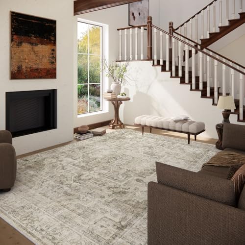 9x12 Area Rugs for Living Room: Washable Bedroom Rug Non Slip Boho Carpet - Image 2