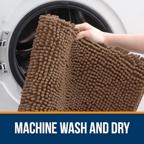 OLANLY Bathroom Rugs 36x24, Extra Soft Absorbent Chenille Bath Rugs - Image 5