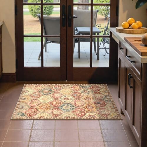 Lahome Moroccan Washable Rug, 2x3 Bathroom Rugs for Kitchen Entryway - Image 4
