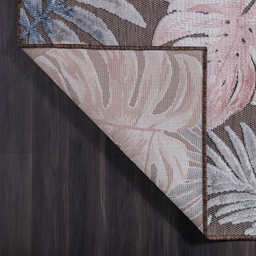 CAMILSON Runner Outdoor Rugs Oriental Retro Traditional Floral Medallion Area Rug 2x7 Non-Shedding Stain Resistant Indoor Carpet for Bathroom Hallway Kitchen Office (2 x 7 / Brown) - Image 6