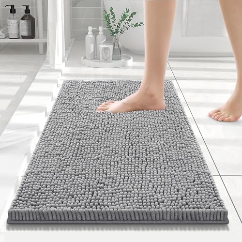 Smiry Bathroom Rugs 24X16, Luxury Chenille Extra Soft Absorbent Bath Mat by Smiry