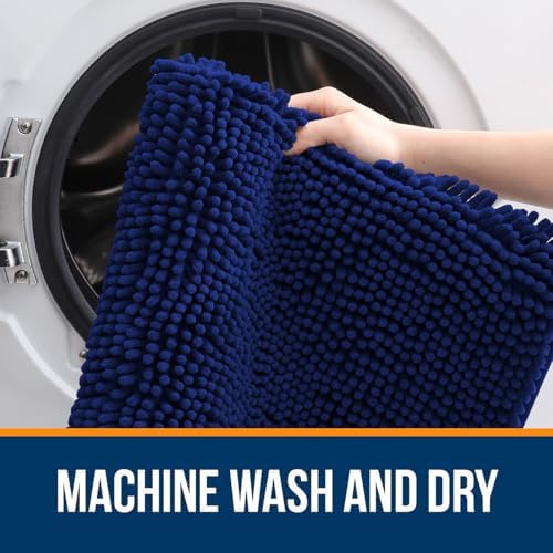 OLANLY Large Bathroom Rugs 59x35, Extra Soft Absorbent Chenille Bath Rugs - Image 5