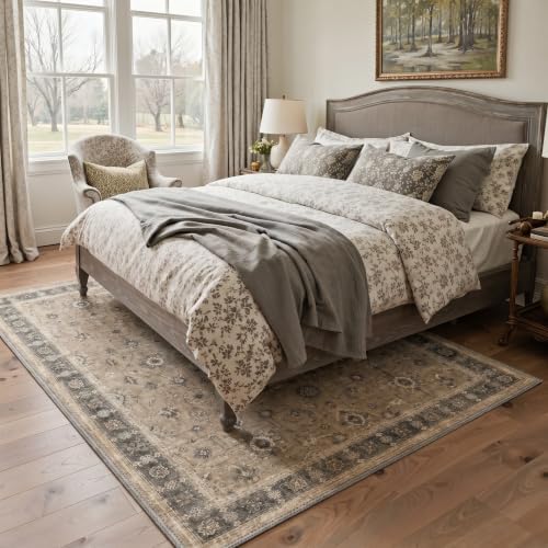 Bavni 2X5 Washable Hallway Runner Rug, Boho Floral Non Slip - Image 6