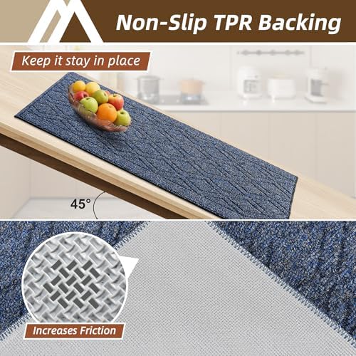 COSY HOMEER Kitchen Rugs Sets of 2 Non-Slip Washable,60x24Inch/35X24Inch - Image 3