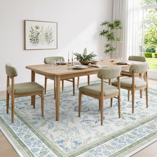 DCX Blue and Green Washable 6x9 Area Rug - Image 5