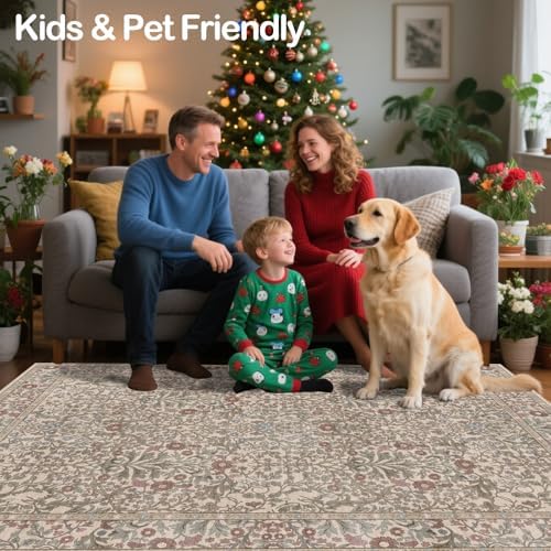 4x6 Area Rug for Bedroom Washable Carpet (Moss) - Image 6