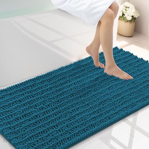 Smiry Bathroom Rugs 44X24, Extra Soft Rubber Backing Chenille Bath Mats by Smiry