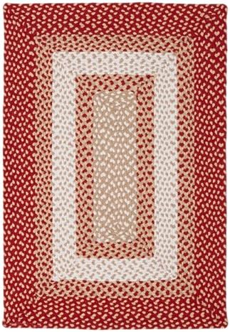 Super Area Rugs 20x30 Farmhouse Braided Rug - Natural Soft Cotton Carpet for Bathroom, Kitchen, Doorway - Primitive Country Woven Rug - Red/Cream/Ivory by SuperAreaRugs