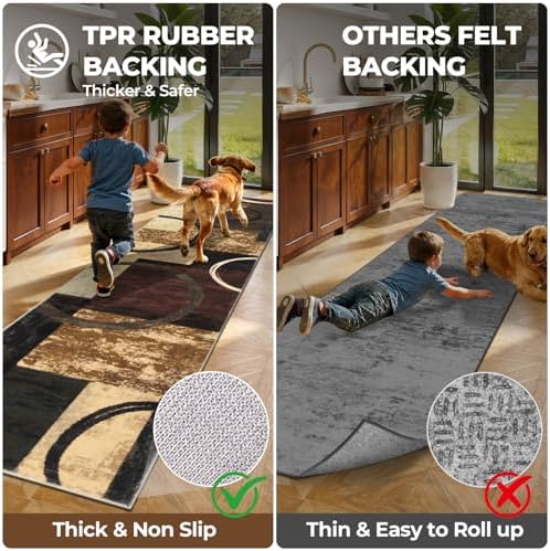 Yamaziot 2x6 Washable Modern Abstract Runner Rug Non-Slip for Hallways - Image 4