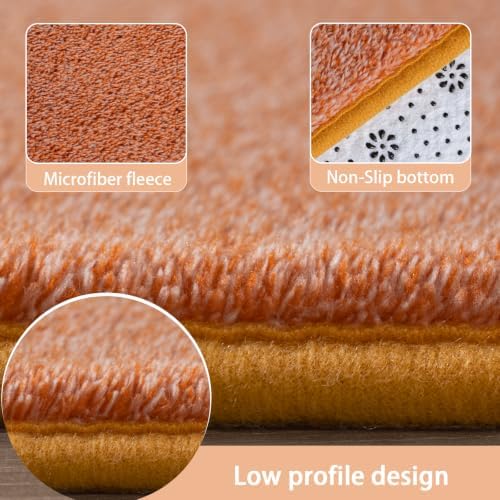 AROGAN 3x10 Runner Rug for Hallway, Long Runner Rugs Non Slip, Orange - Image 4
