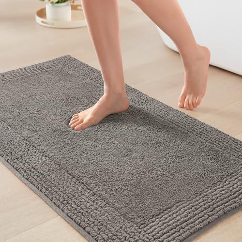 Madison Park Splendor Reversible 100% Cotton Bath Rug, 24 x 36, Charcoal by MADISONPARK