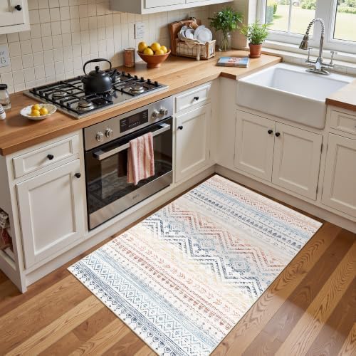 Miukiki 2x3 Entryway Rug Washable Non Slip Moroccan Area Rugs Multi - Image 7