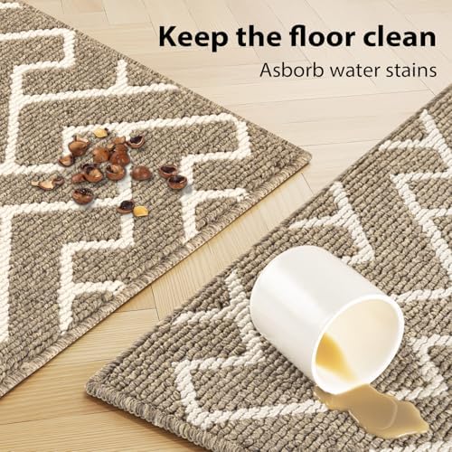 hicorfe Kitchen Runner Rug,20"x48"+20"x32" Kitchen Set,Non-Slip Kitchen Mat - Image 5