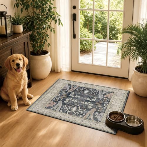 Entryway Rug 2X3 Small Rugs Floral Rug - Image 6